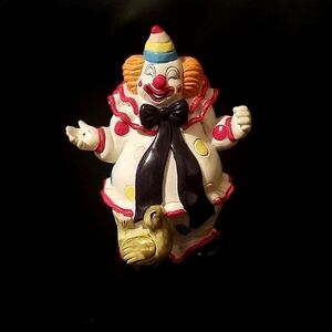 Vtg Clown Piggy Bank